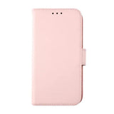 Rvelon iPhone 12/iPhone 12 Pro Etui Ægte læder Kortrum Rosa