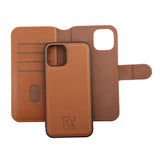 Rvelon iPhone 12/iPhone 12 Pro Etui Magnetisk Aftageligt Cover Brun