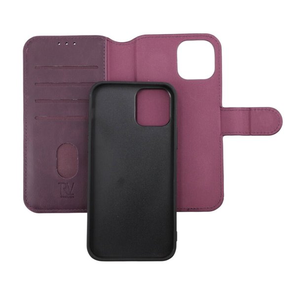 Rvelon iPhone 12/iPhone 12 Pro Etui Magnetisk Aftageligt Cover Lilla