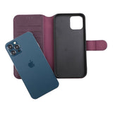 Rvelon iPhone 12/iPhone 12 Pro Etui Magnetisk Aftageligt Cover Lilla