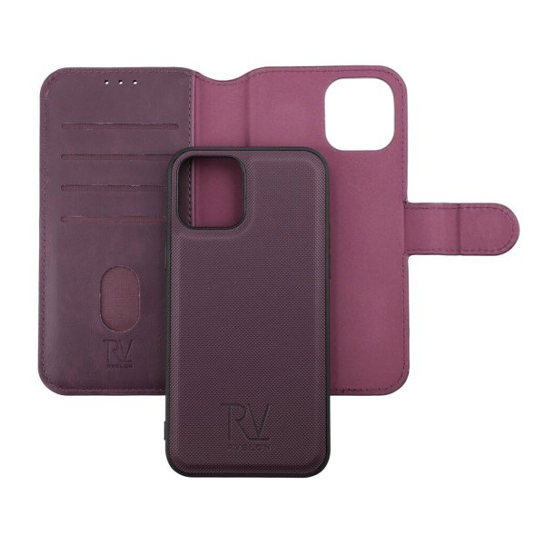 Rvelon iPhone 12/iPhone 12 Pro Etui Magnetisk Aftageligt Cover Lilla