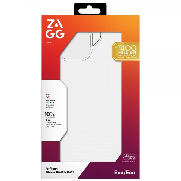 ZAGG iPhone 13/14/15/16e/17e Cover Luxe Transparent