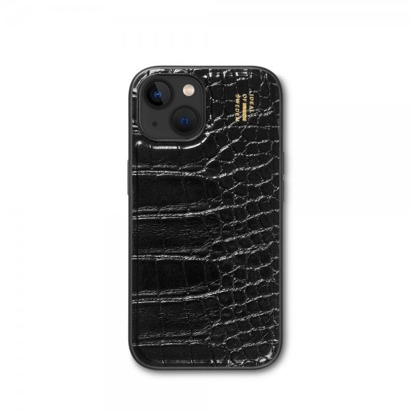 Ideal of Sweden iPhone 13/14/15/16e/17e Cover Vegansk Læder Cover MagSafe Black Croco