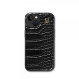 Ideal of Sweden iPhone 13/14/15/16e/17e Cover Vegansk Læder Cover MagSafe Black Croco