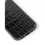 Ideal of Sweden iPhone 13/14/15/16e/17e Cover Vegansk Læder Cover MagSafe Black Croco