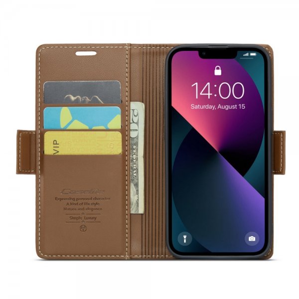 CaseMe iPhone 13 Etui 023-serie Brun