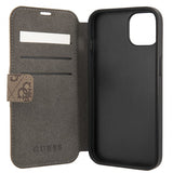 Guess iPhone 13 Cover Metal Logo Brun