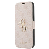 Guess iPhone 13 Cover Metal Logo Rosa