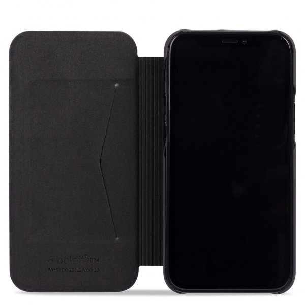 holdit iPhone 13 Etui SlimFlip Wallet Sort