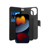 Puro iPhone 13 Etui Wallet Detachable 2-i-1 Sort