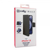 Celly iPhone 13 Etui Wally Wallet Case Sort