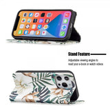 iPhone 13 Pro Flip Cover Motiv Blade og Blomster