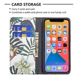 iPhone 13 Pro Flip Cover Motiv Blade og Blomster