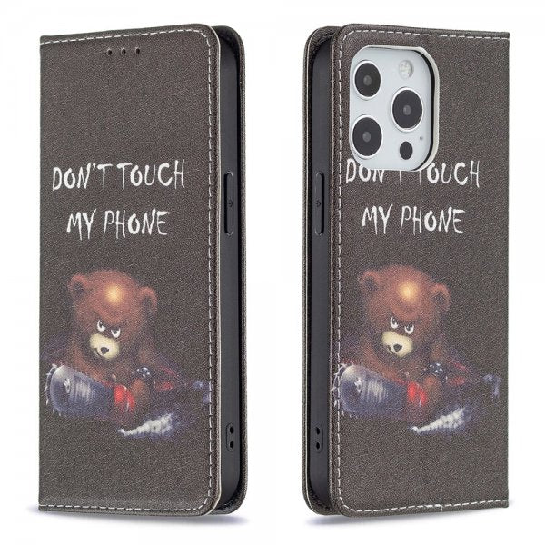 iPhone 13 Pro Flipcover Motiv Don't Touch My Phone Motorsav