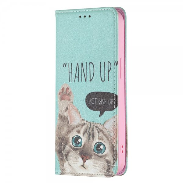iPhone 13 Pro Flip Cover Motiv Hand Up Not Give Up