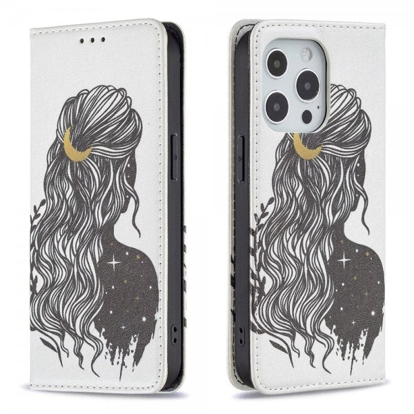 iPhone 13 Pro Flip Cover Motiv Kvinde