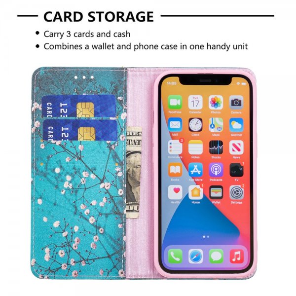 iPhone 13 Pro Flipcover Motiv Blommeblomster