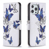 iPhone 13 Pro Cover Motiv Blå og Hvide sommerfugle