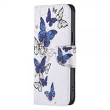 iPhone 13 Pro Cover Motiv Blå og Hvide sommerfugle