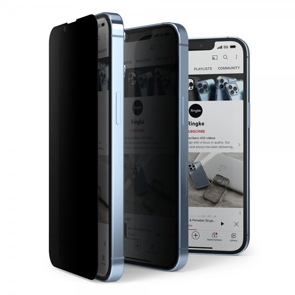 Ringke iPhone 13/iPhone 13 Pro/iPhone 14 Skærmbeskytter Privacy Glass