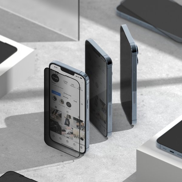 Ringke iPhone 13/iPhone 13 Pro/iPhone 14 Skærmbeskytter Privacy Glass