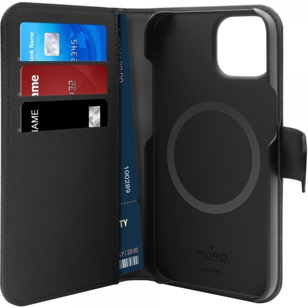 Puro iPhone 13/iPhone 14 Cover Detachable MagSafe Wallet Case Sort