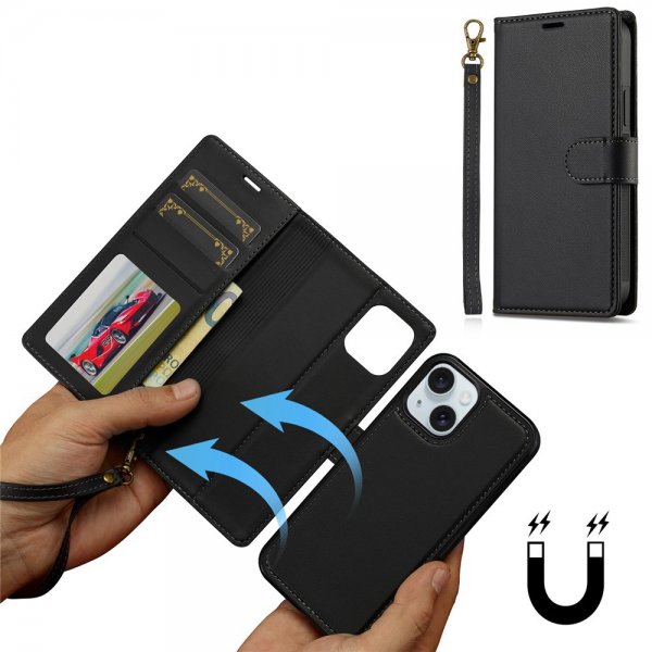 Nordic Covers iPhone 13/iPhone 14 Cover med aftageligt MagSafe-cover Raven Black