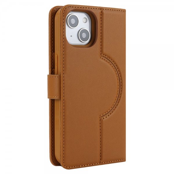 iPhone 13/iPhone 14 Cover med Aftageligt Cover MagSafe Brun