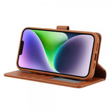 iPhone 13/iPhone 14 Cover med Aftageligt Cover MagSafe Brun