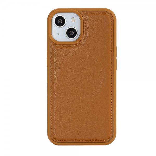 iPhone 13/iPhone 14 Cover med Aftageligt Cover MagSafe Brun
