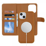 iPhone 13/iPhone 14 Cover med Aftageligt Cover MagSafe Brun