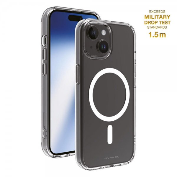 Vivanco iPhone 13/iPhone 14/iPhone 15 Cover Mag Clear Transparent