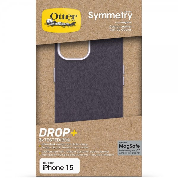 Otterbox iPhone 13/14/15 Cover Symmetry Cactus Leather MagSafe Plum Luxe