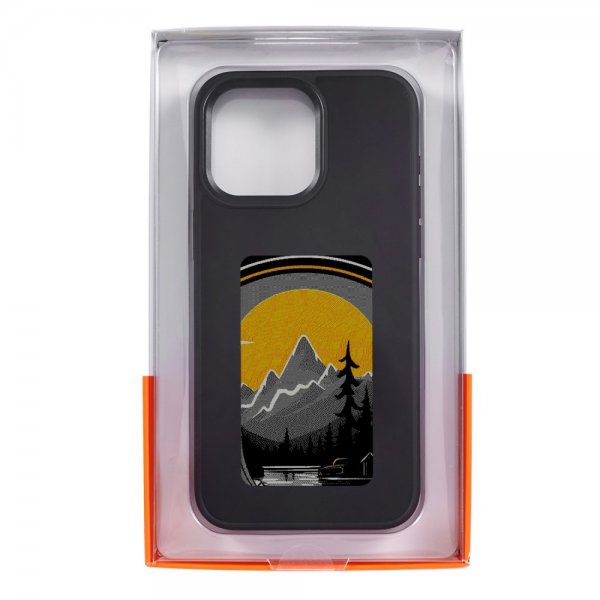 iPhone 13/iPhone 14 Cover med Indbygget Display E Ink Case Sort