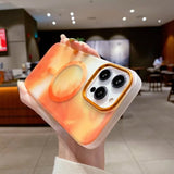 iPhone 13 Cover Mønster Abstrakt Orange