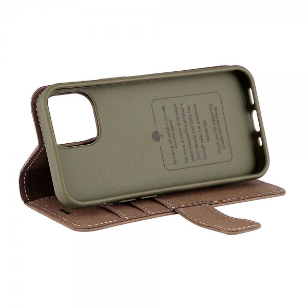 Onsala iPhone 13 Mini Cover ECO Wallet Brun