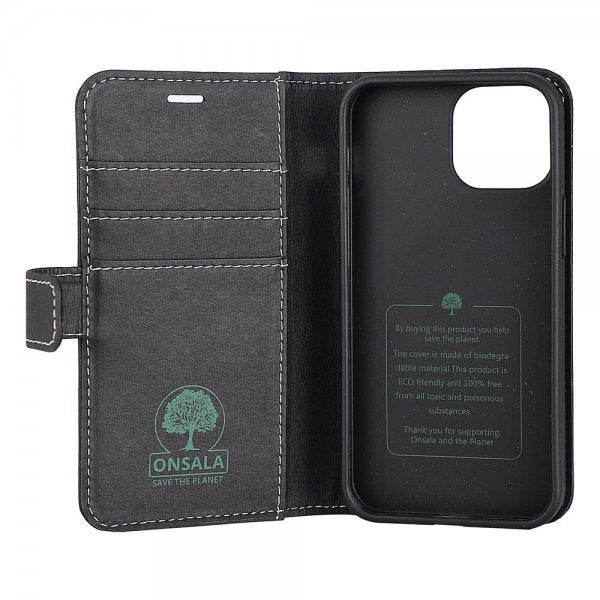 Onsala iPhone 13 Mini Cover ECO Wallet Sort