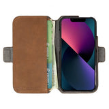 Krusell iPhone 13 Mini Cover Læder PhoneWallet Cognac