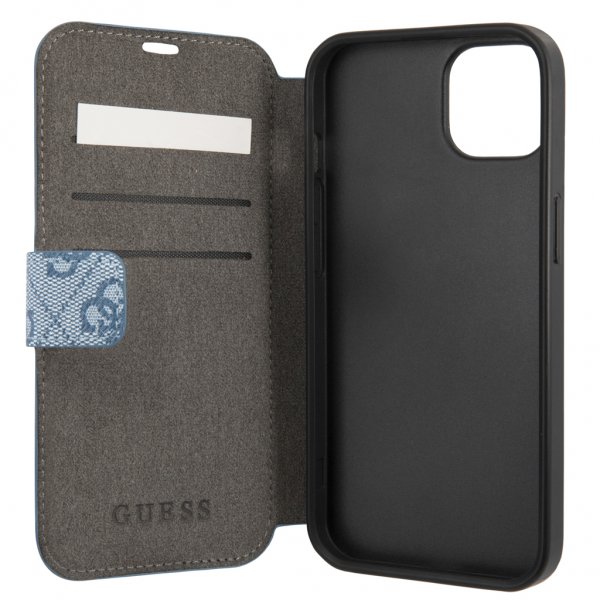 Guess iPhone 13 Mini Cover Metal Logo Blå
