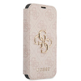 Guess iPhone 13 Mini Cover Metal Logo Rosa