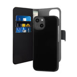 Puro iPhone 13 Mini Cover Wallet Detachable 2-i-1 Sort