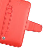 Rvelon iPhone 13 Mini Cover Udtrækkeligt Kortrum Rød