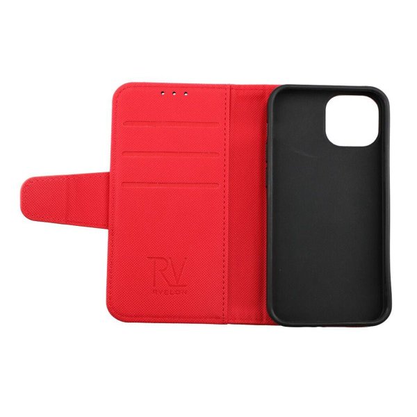 Rvelon iPhone 13 Mini Cover Udtrækkeligt Kortrum Rød