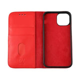 Rvelon iPhone 13 Mini Etui Ægte Læder Rød