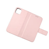 Rvelon iPhone 13 Mini Cover Ægte Læder Pink