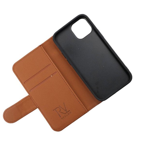 Rvelon iPhone 13 Mini Cover Magnetisk Aftagelig Skal Brun