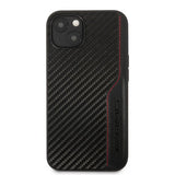 AMG iPhone 13 Mini Cover Carbon Effect Stitching Sort