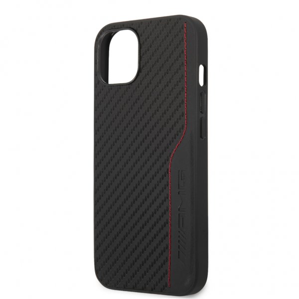 AMG iPhone 13 Mini Cover Carbon Effect Stitching Sort