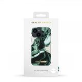 Ideal of Sweden iPhone 13 Mini Cover Fashion Case Golden Olive Marble
