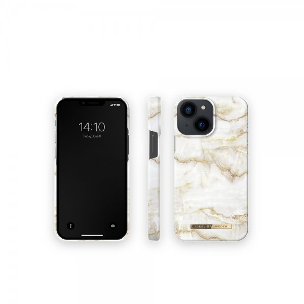 Ideal of Sweden iPhone 13 Mini Cover Fashion Case Golden Pearl Marble